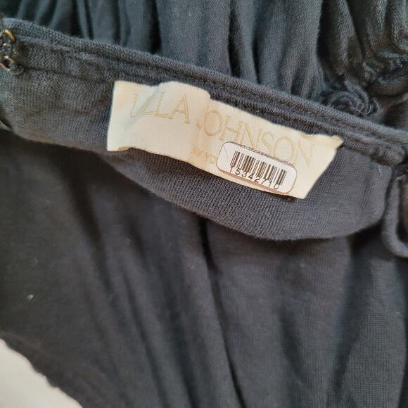 Ulla Johnson Women Freya Cotton Cut Out Spaghetti Strap Midi Dress Size 10 Black - Picture 7 of 11